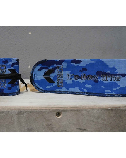 Muñequeras De Tela Pixelado Azul - COREX SPORT FITNESS