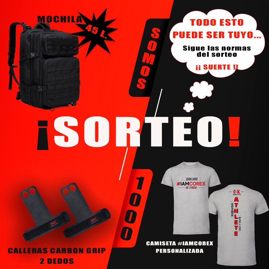 SORTEO ¡1000 SEGUIDORES ! 😃 - COREX SPORT FITNESS