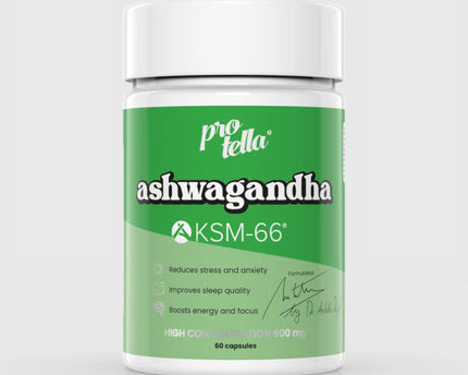 Ashwagandha KSM-66® 600 mg – 60 Cápsulas (by Dr. Antelm Pujol | Protella®)