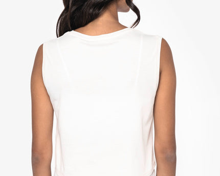 Camiseta crop ecorresponsable sin mangas mujer