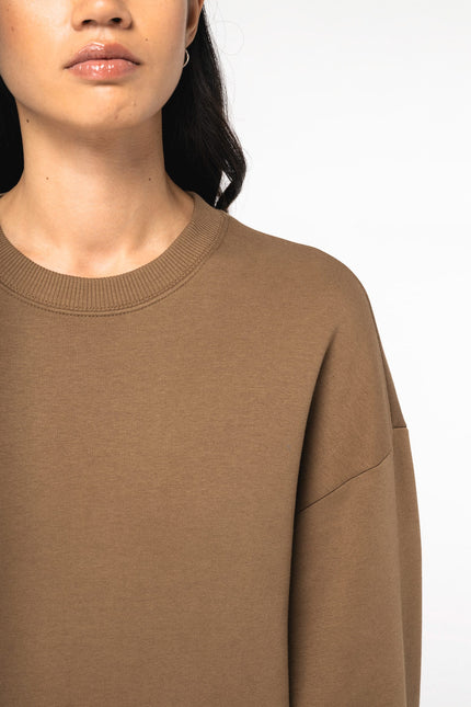Sudadera ecorresponsable cuello redondo oversize unisex