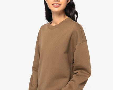 Sudadera ecorresponsable cuello redondo oversize unisex
