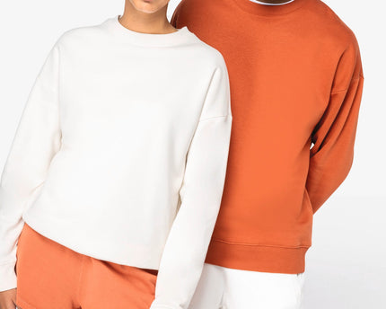Sudadera ecorresponsable cuello redondo oversize unisex