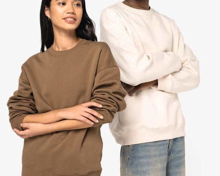 Sudadera ecorresponsable cuello redondo oversize unisex