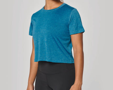 Camiseta crop triblend mujer