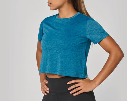 Camiseta crop triblend mujer