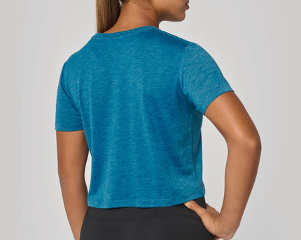 Camiseta crop triblend mujer