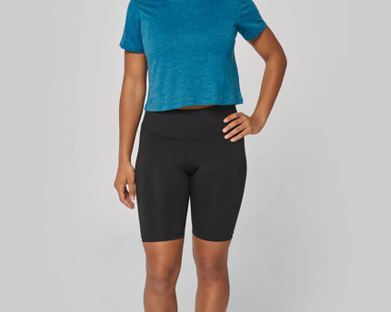 Camiseta crop triblend mujer