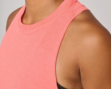 Camiseta de tirantes crop Triblend mujer