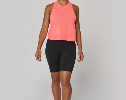 Camiseta de tirantes crop Triblend mujer