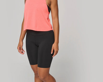 Camiseta de tirantes crop Triblend mujer