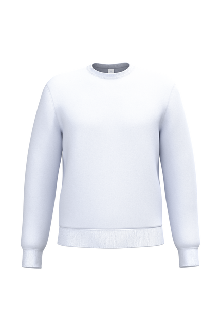 Sudadera cuello redondo unisex - White