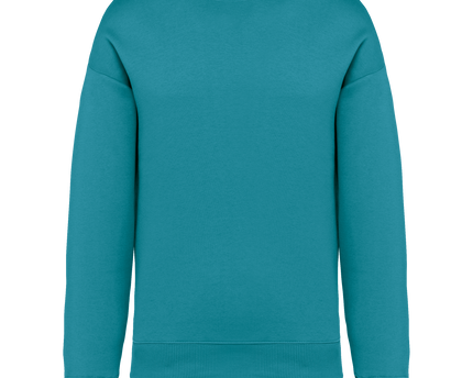 Sudadera ecorresponsable cuello redondo oversize unisex - Adriatic Blue