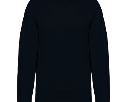 Sudadera ecorresponsable cuello redondo oversize unisex - Black