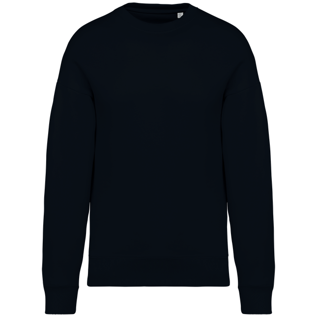 Sudadera ecorresponsable cuello redondo oversize unisex - Black