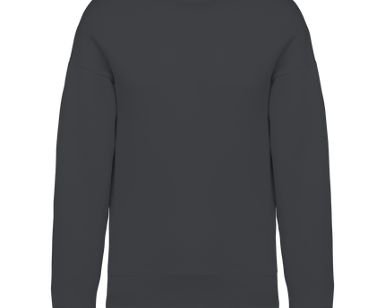 Sudadera ecorresponsable cuello redondo oversize unisex - Iron Grey