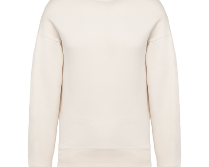 Sudadera ecorresponsable cuello redondo oversize unisex - Ivory