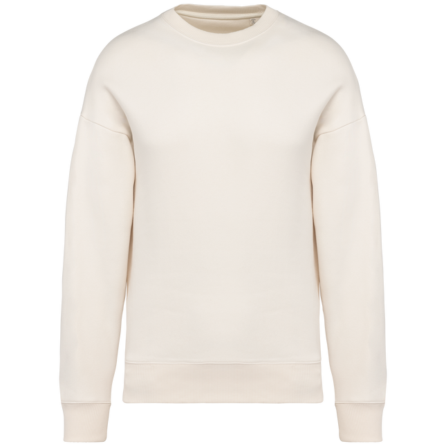 Sudadera ecorresponsable cuello redondo oversize unisex - Ivory