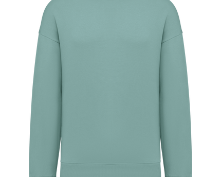 Sudadera ecorresponsable cuello redondo oversize unisex - Jade Green