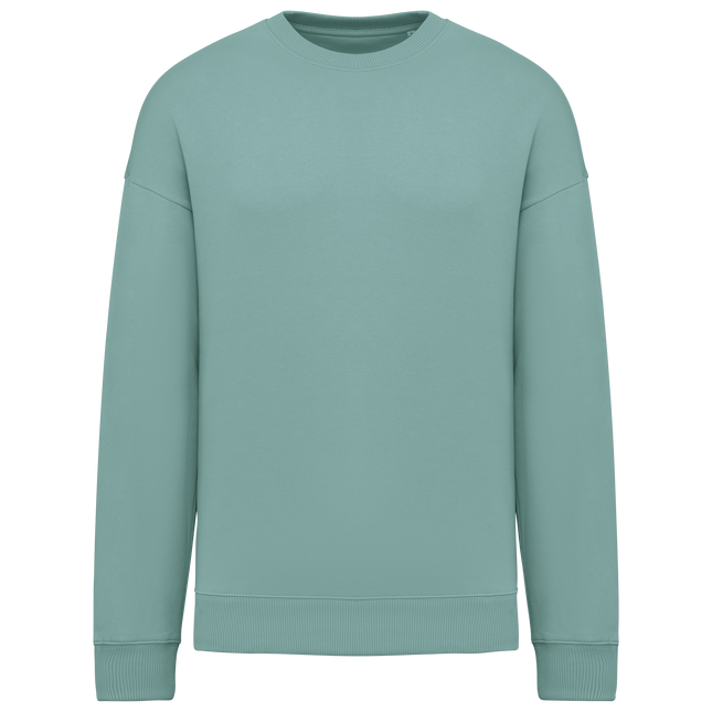 Sudadera ecorresponsable cuello redondo oversize unisex - Jade Green