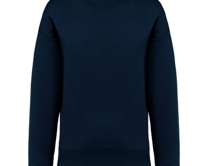Sudadera ecorresponsable cuello redondo oversize unisex - Navy Blue