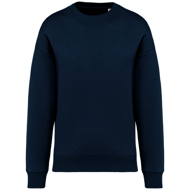 Sudadera ecorresponsable cuello redondo oversize unisex - Navy Blue