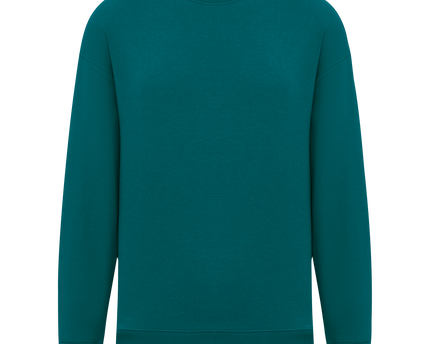 Sudadera ecorresponsable cuello redondo oversize unisex - Peacock Green