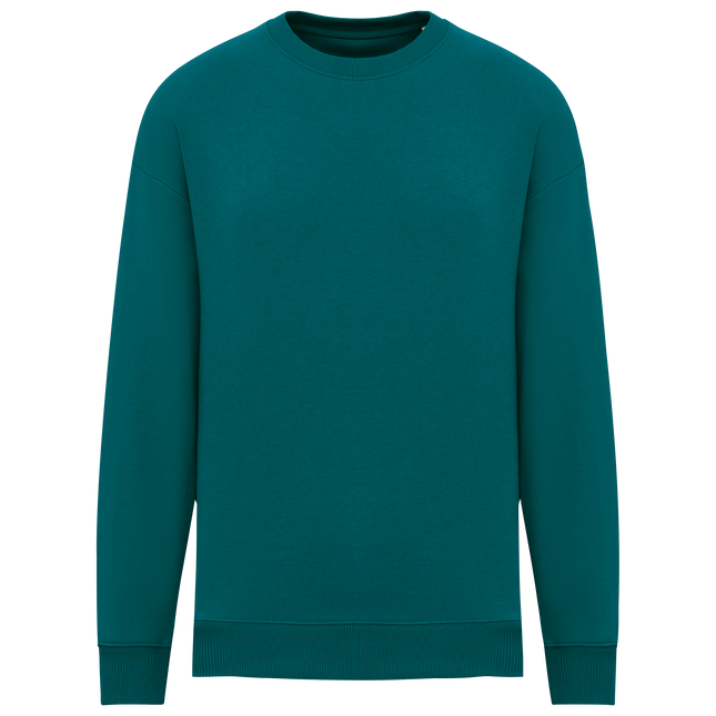 Sudadera ecorresponsable cuello redondo oversize unisex - Peacock Green