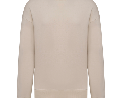Sudadera ecorresponsable cuello redondo oversize unisex - Raw Natural