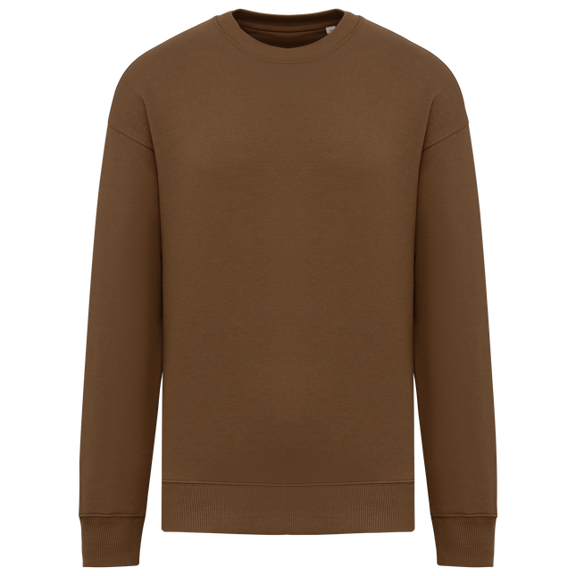 Sudadera ecorresponsable cuello redondo oversize unisex - Toffee