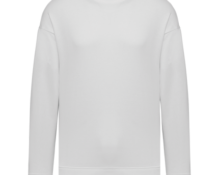 Sudadera ecorresponsable cuello redondo oversize unisex - White