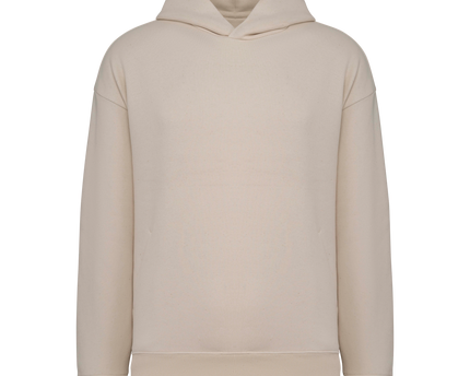 Sudadera ecorresponsable con capucha oversize unisex - Raw Natural