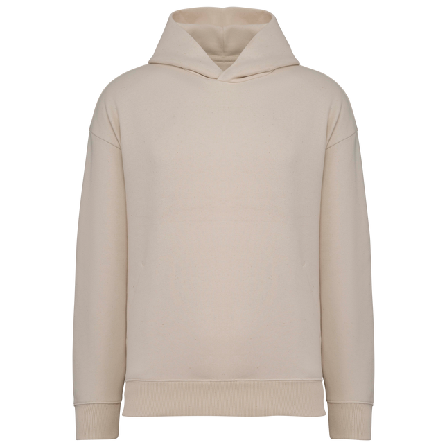 Sudadera ecorresponsable con capucha oversize unisex - Raw Natural