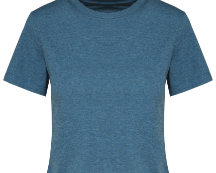 Camiseta crop triblend mujer - Duck Blue Heather