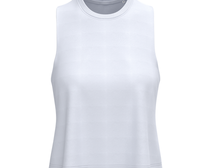 Camiseta de tirantes crop Triblend mujer - White