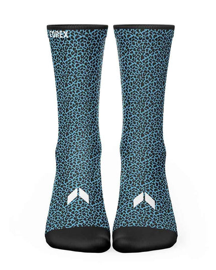 Calcetines Animal Leopardo Azul - COREX SPORT FITNESS
