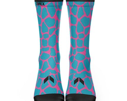 Calcetines Animal Leopardo Azul fucsia - COREX SPORT FITNESS