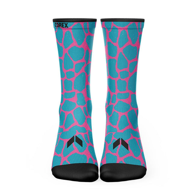 Calcetines Animal Leopardo Azul fucsia - COREX SPORT FITNESS