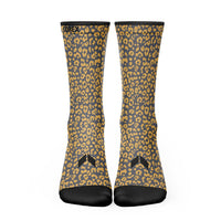 Calcetines Animal Leopardo Mostaza