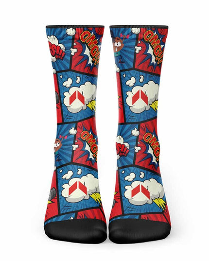 Calcetines Comic Azul - Rojo - COREX SPORT FITNESS