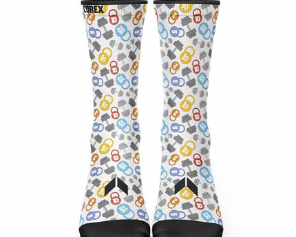Calcetines Fitness Mancuernas Blanco - COREX SPORT FITNESS