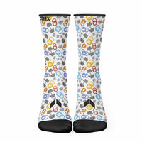 Calcetines Fitness Mancuernas Blanco
