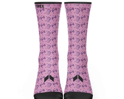 Calcetines Fitness Mancuernas Rosa - COREX SPORT FITNESS