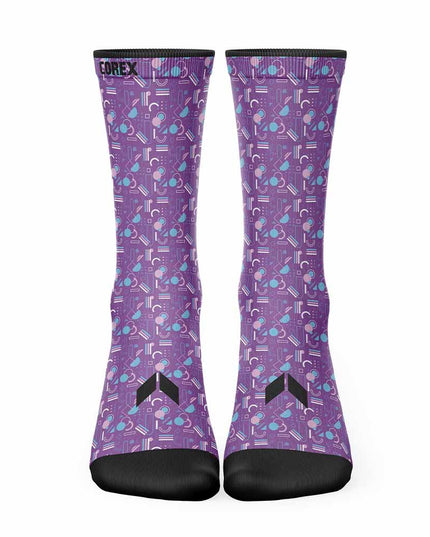 Calcetines Geometric Violeta - COREX SPORT FITNESS