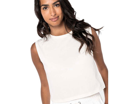 Camiseta Crop Chica Orgánica 165 Sin Mangas - COREX SPORT FITNESS