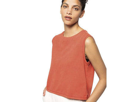 Camiseta Crop Chica Orgánica 165 Sin Mangas - COREX SPORT FITNESS