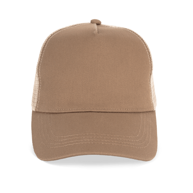 Gorra 5 Paneles Trucker ECORESPONSABLE Dark Camel - COREX SPORT FITNESS