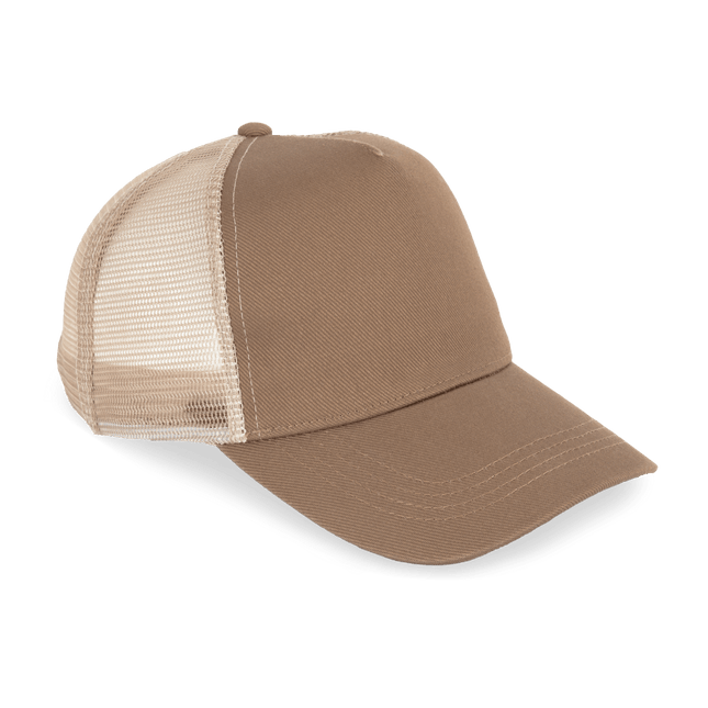 Gorra 5 Paneles Trucker ECORESPONSABLE Dark Camel - COREX SPORT FITNESS