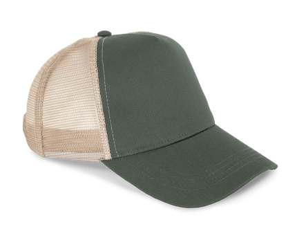 Gorra 5 Paneles Trucker ECORESPONSABLE Organic Khaki - COREX SPORT FITNESS