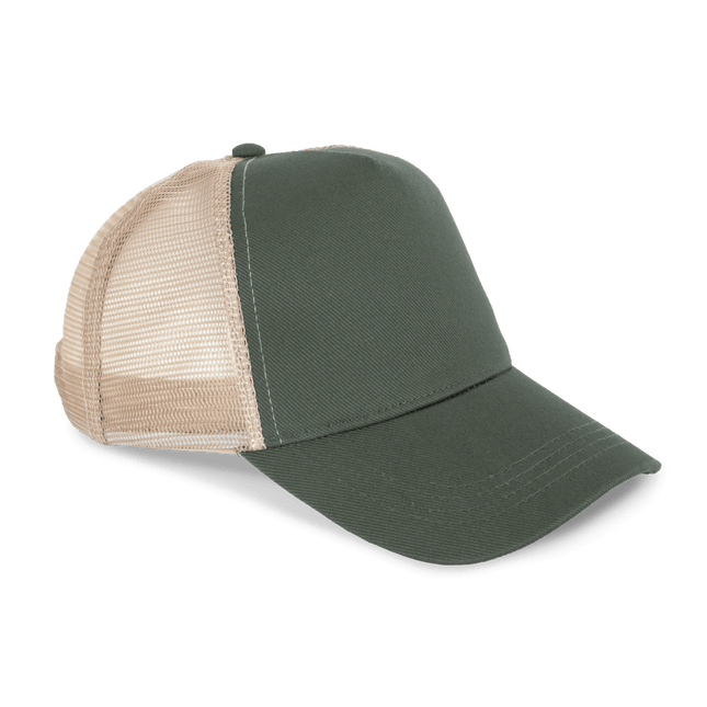 Gorra 5 Paneles Trucker ECORESPONSABLE Organic Khaki - COREX SPORT FITNESS